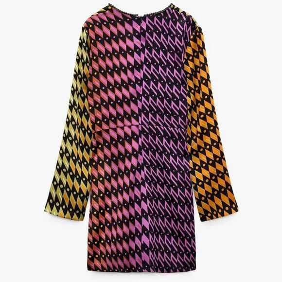 Zara Geometric Print Dress - NWT - Picture 7 of 9